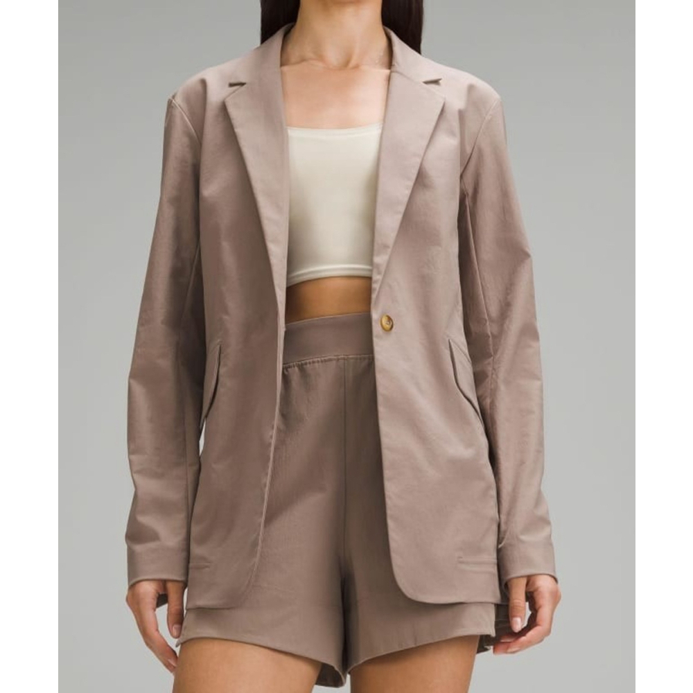 NWT Lululemon Twill Relaxed Fit Blazer Taupetastic Medium
